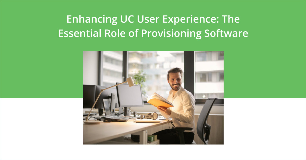 Blog header featuring a man who just had a good UC user experience